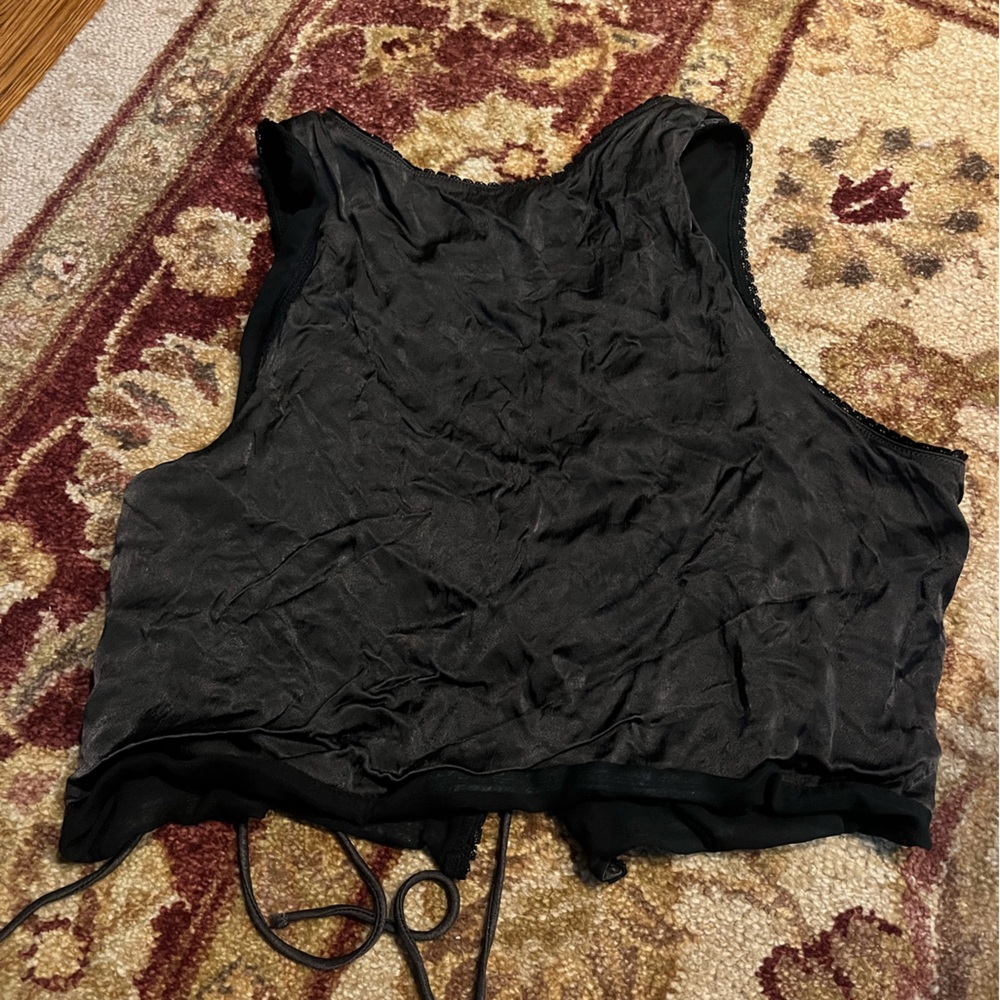 Zara Silky Front Tie Top - Picture 2 of 4